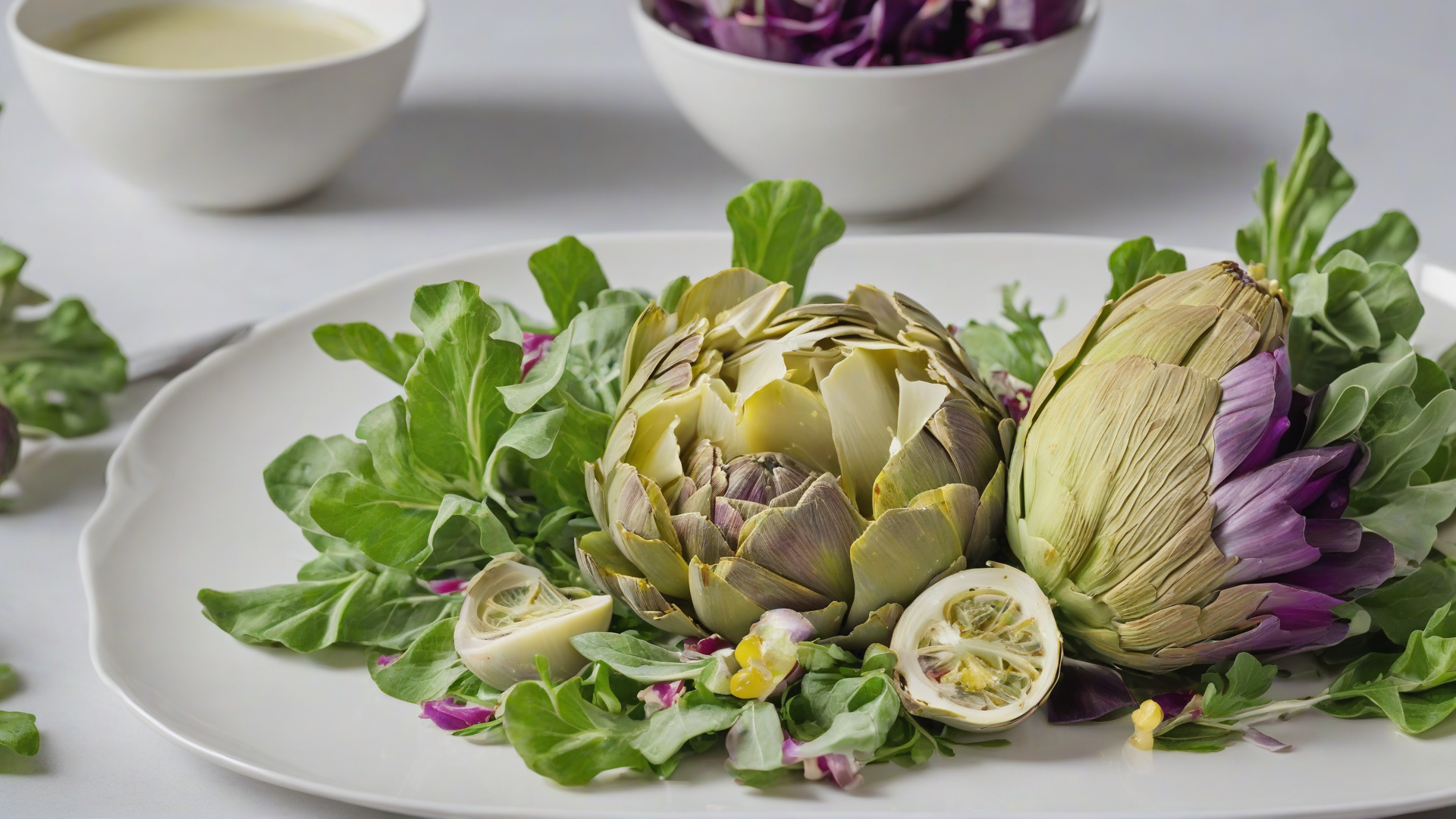 insalate con carciofi